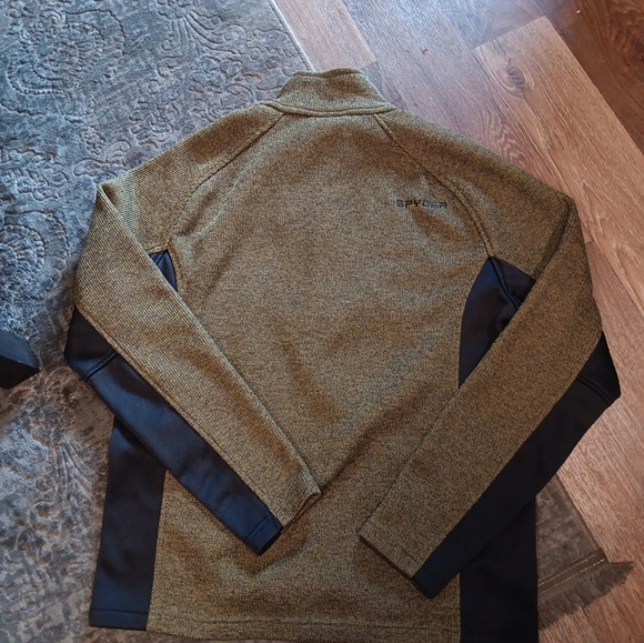 Spyder Men's Half-Zip Outbound Stryke Sweater Jacket - L - Green - Picture 3 of 6